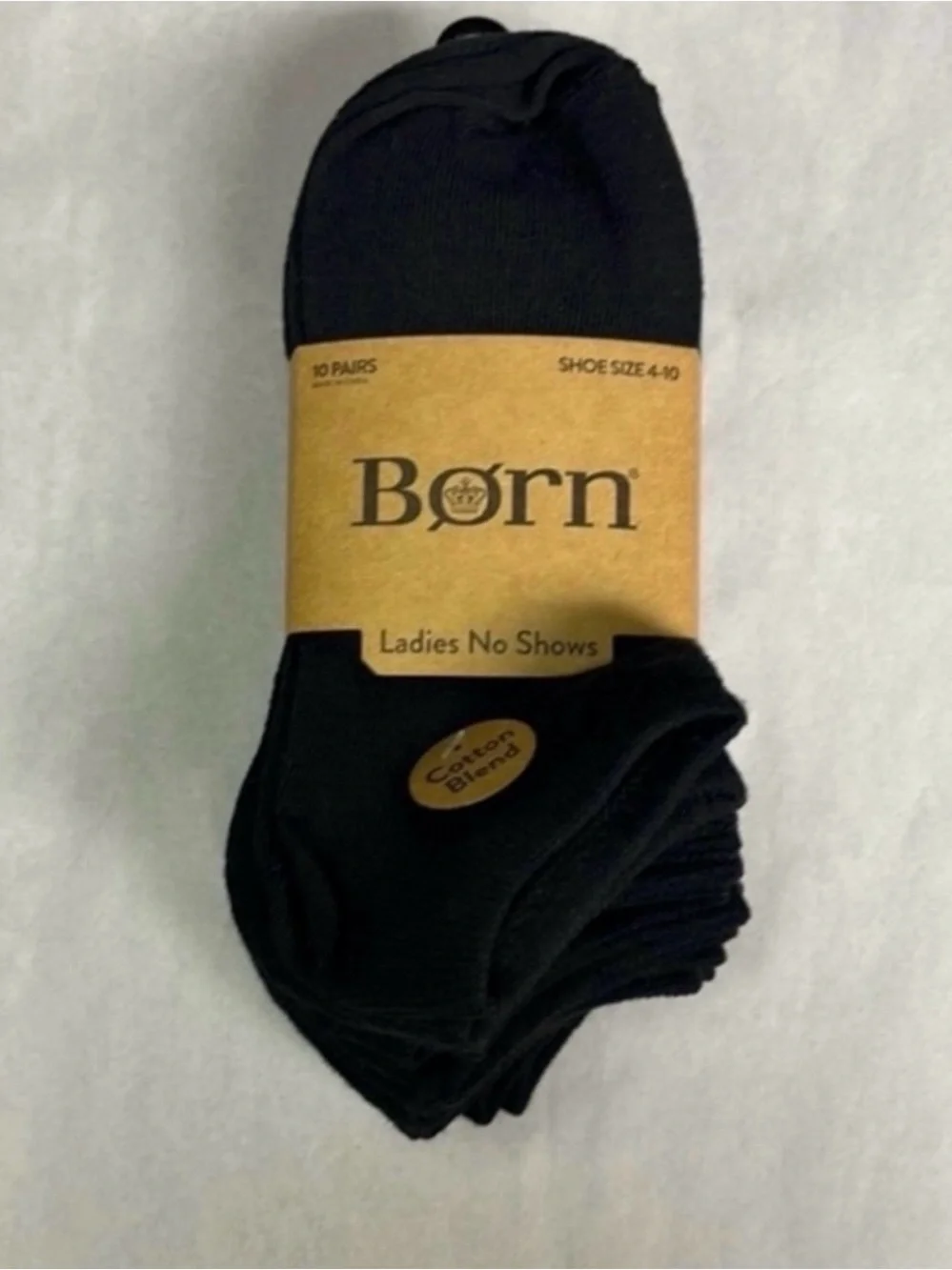 New Born Socks Women’s 10 Pair Cotton Blend Black No Show Socks Casual Active